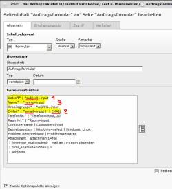 Formular im BE