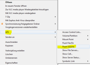 AFS Flush Volume