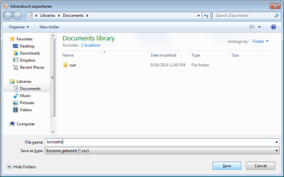 Export Address Book