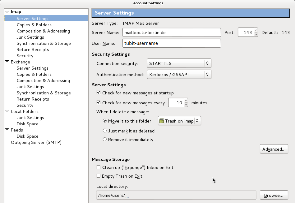 Incoming Mailserver Old (IMAP)