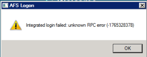 Integrated Logon failed