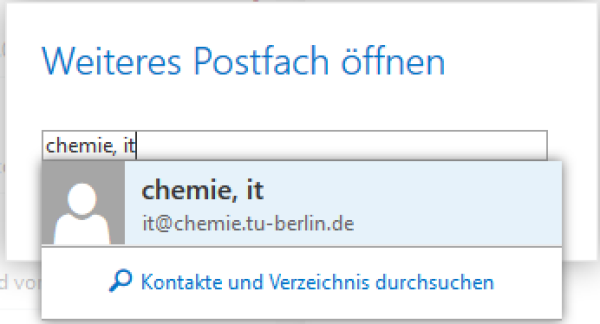 Chemie, it eingeben und dann auswählen