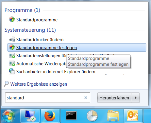 Standardprogramm festlegen