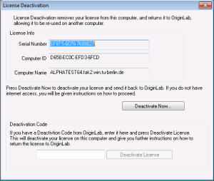 Deactivate License